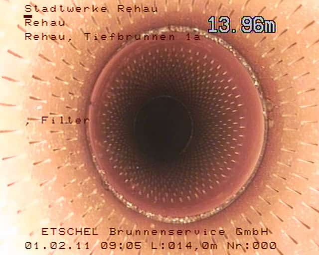Tiefbrunnenrohr von innen